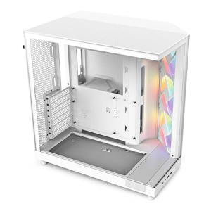 NZXT H6 Flow RGB  Compact Dual-Chamber Mid-Tower  White